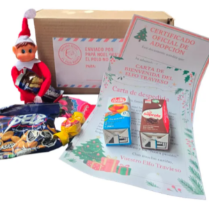 Caja con Elfo Navideño Travieso - Duendecillo Navideño Travieso