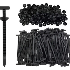 Kit 100 Bridas Precintos Clip Automotriz Fijación Cables Negro