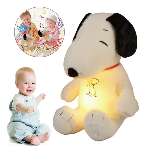 Peluche Snoopy Au De Algodón, 25 Cm, Blanco